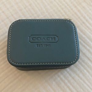 Coach pill or contact leather zip box